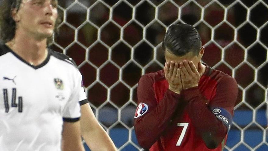 Cristiano Ronaldo falla un penalti y Portugal no pasa del empate ante Austria