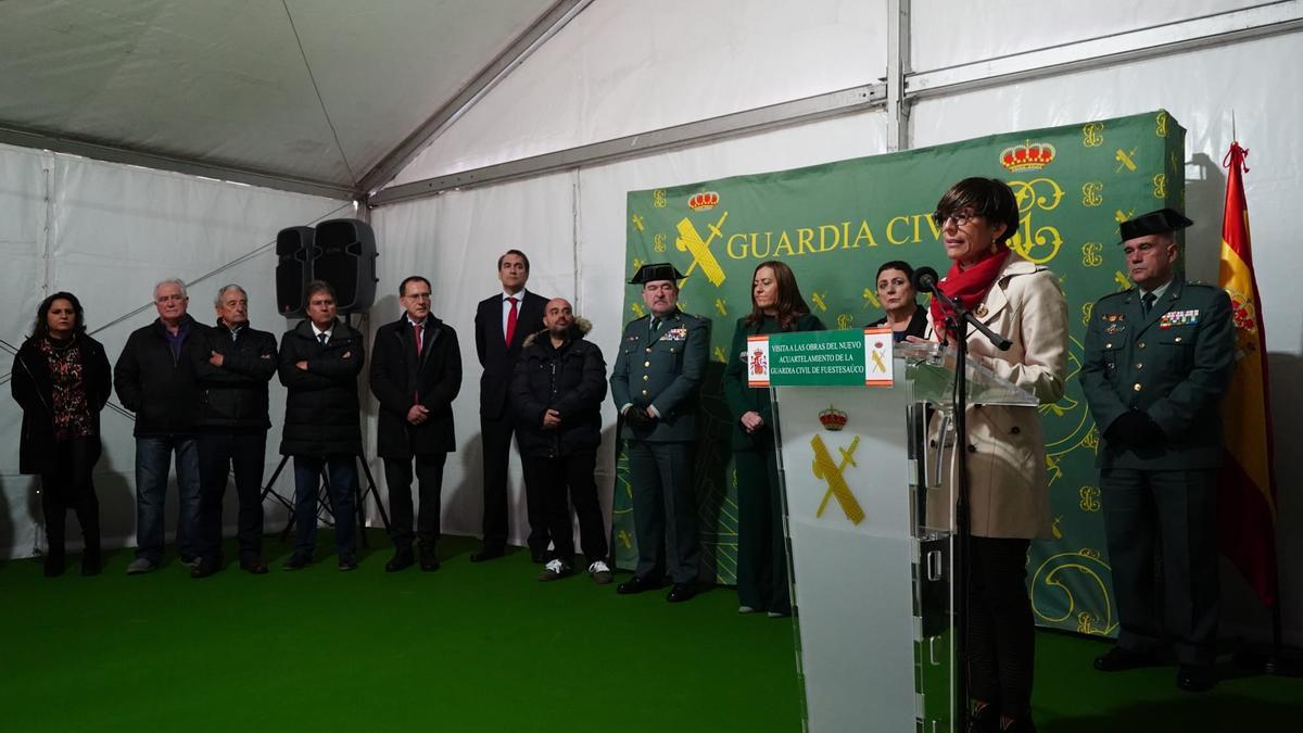 María Gámez, directora general de la Guardia Civil, en el acto celebrado en Fuentesaúco.