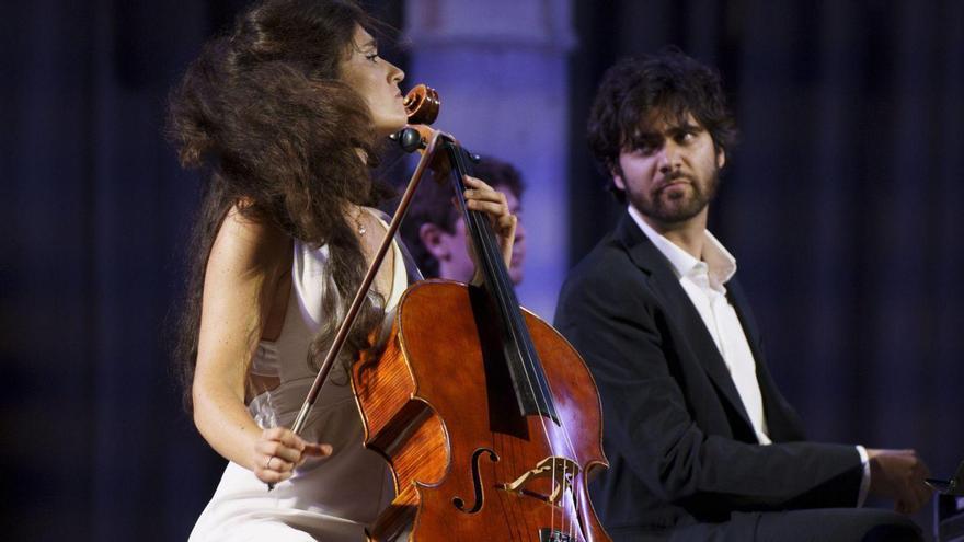 Die polnische Cellistin Zuzanna Sosnowska und der mallorquinische Pianist Magí Garcías spielen gemeinsam in Pollença.