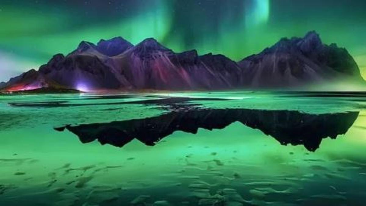 Aurora boreal en Islandia