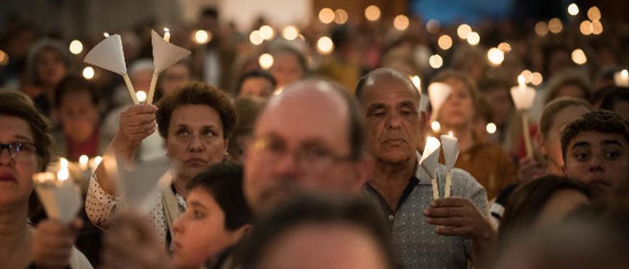 Procesión de Las Candelas antes de la pandemia de Covid-19