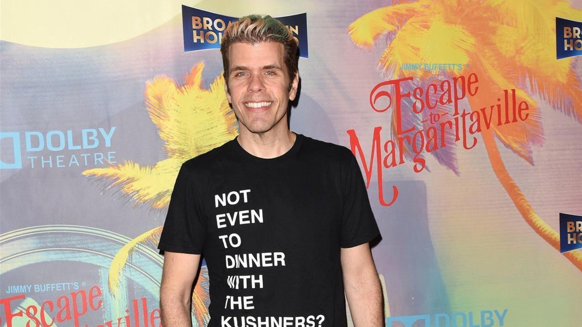 Perez Hilton arrives at Jimmy Buffett s   Escape To Margaritaville   L A  Premiere Engagement at the Dolby Theatre on February 18  2020 in Hollywood  California   Jill Johnson jpistudios com