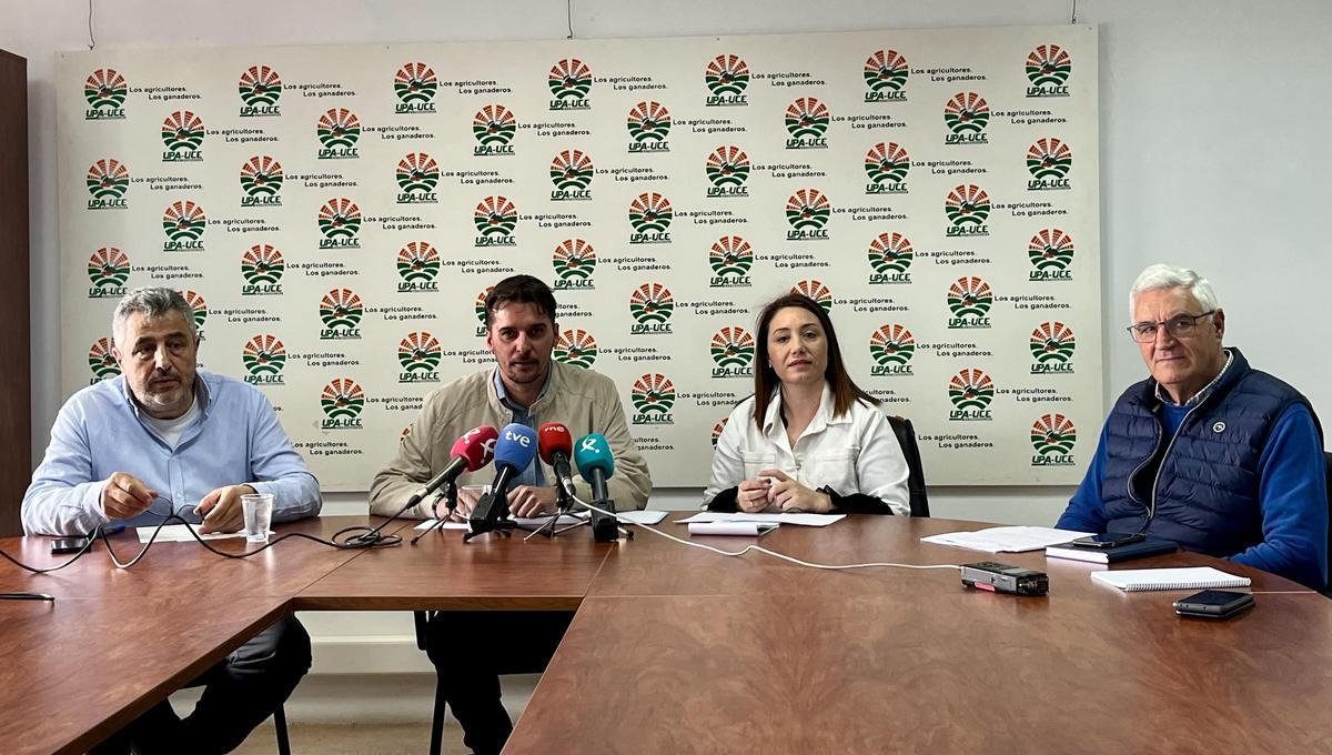 Juan José González, Óscar Llanos, Jamaica Risco y Primitivo Pino, este jueves.