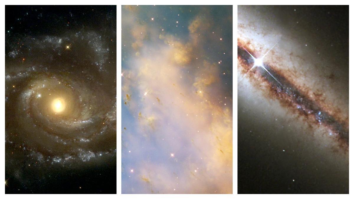 Diverses imatges captades pel telescopi Hubble