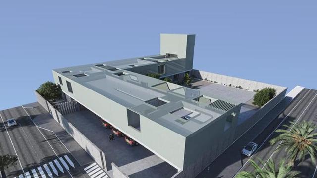 Imagen del anteproyecto que ilustra cómo será el futuro parque de bomberos de San Fernando de Maspalomas.