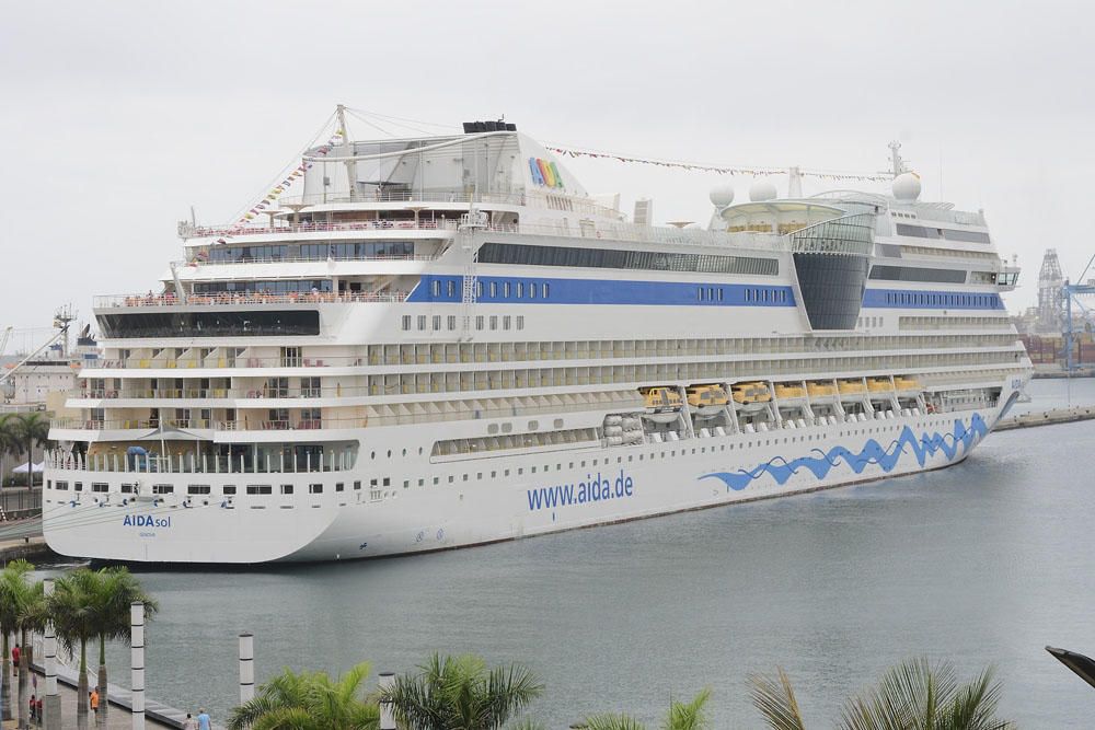 El crucero AIDASol hace escala en La Luz, 03/09/17