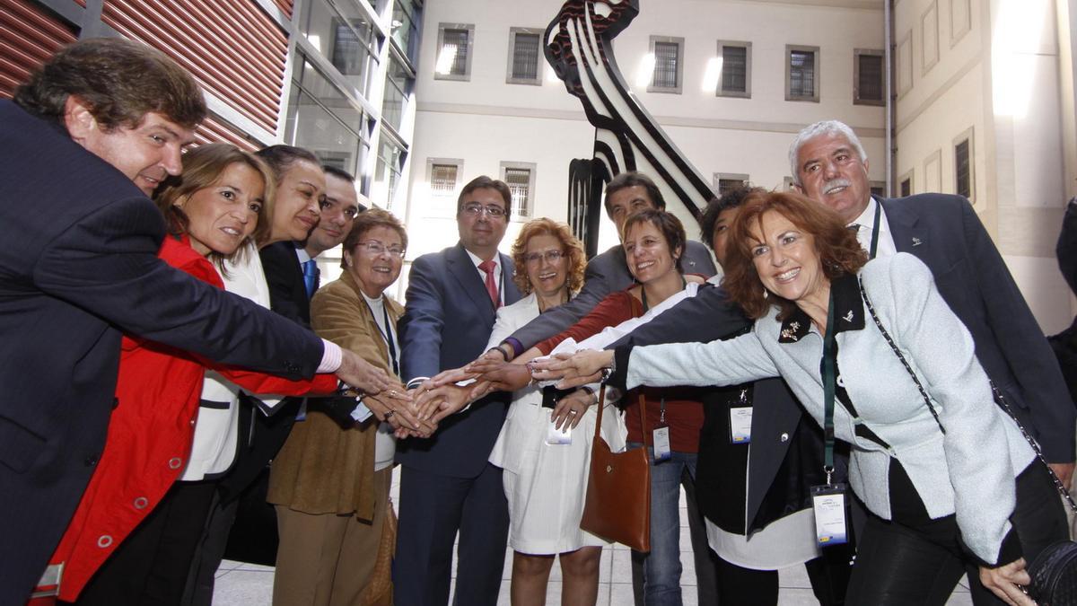 Representantes institucionales en Madrid, el día de la resolución del jurado.