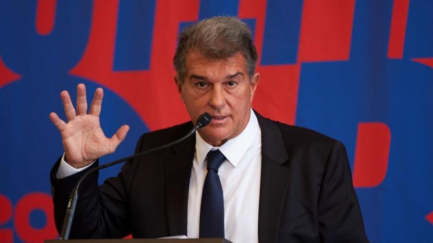 Joan Laporta en la presentació del seu projecte