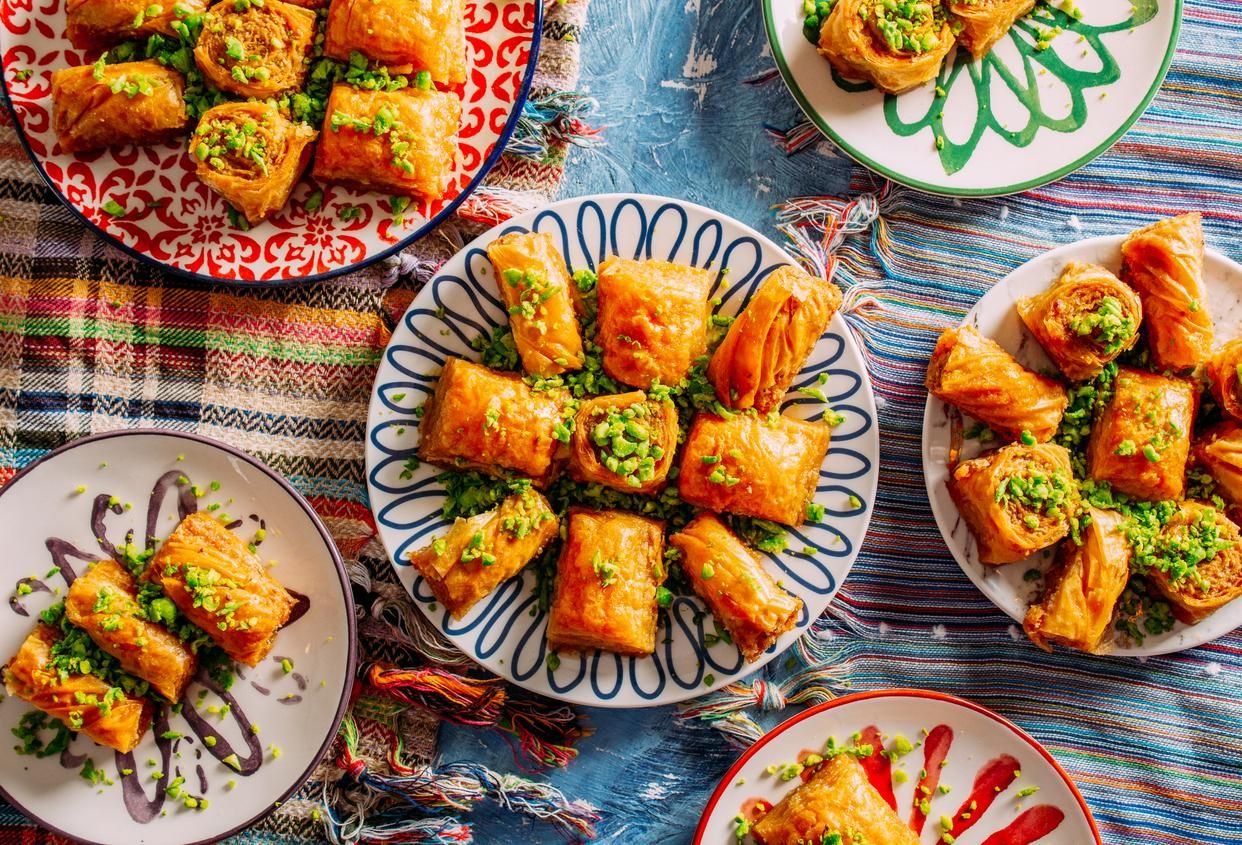 Dulces 'baklava'.