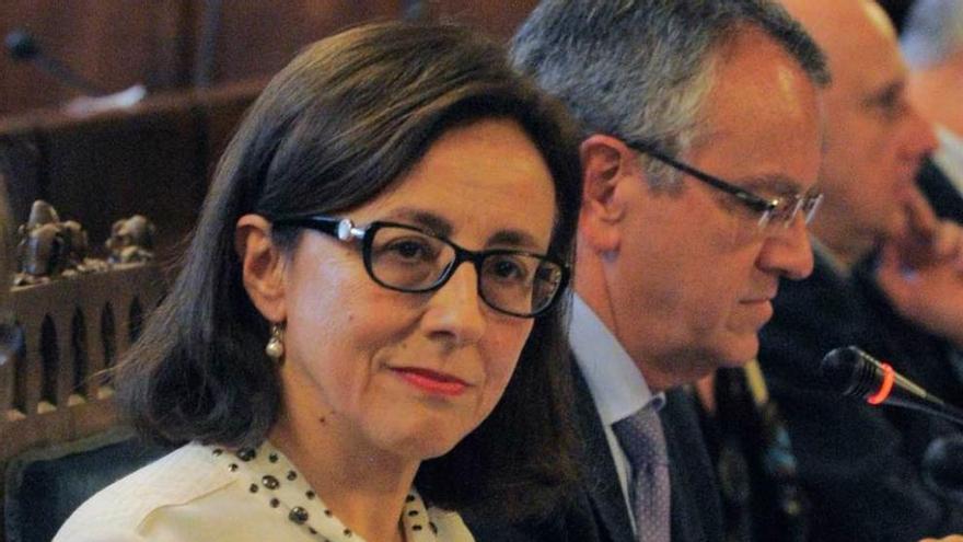 Belén Fernández, en la Junta.