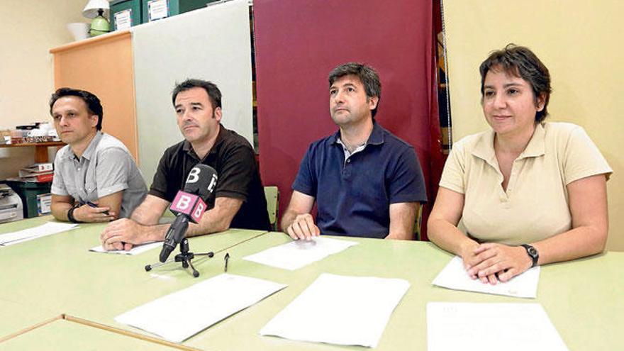 La junta directiva de COAPA durante la rueda de prensa de final del curso pasado.