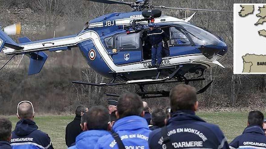 Rettungsmannschaften, Karte von der Unglücksstelle.