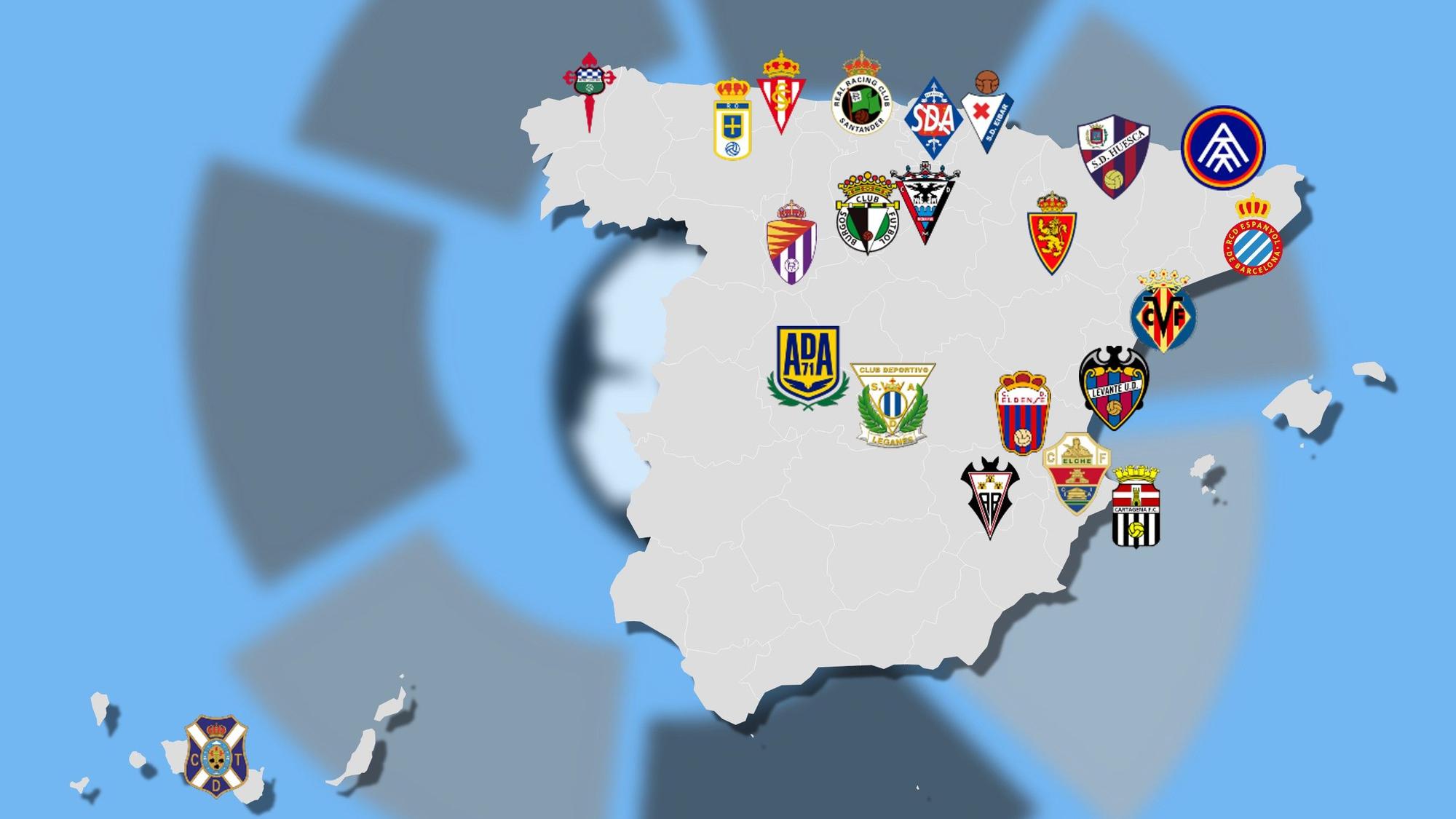 Composición de la Segunda División en la temporada 2023/2024.