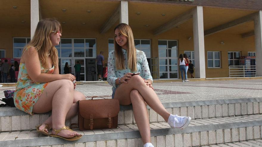 Estudiantes en la Universidad de Málaga.