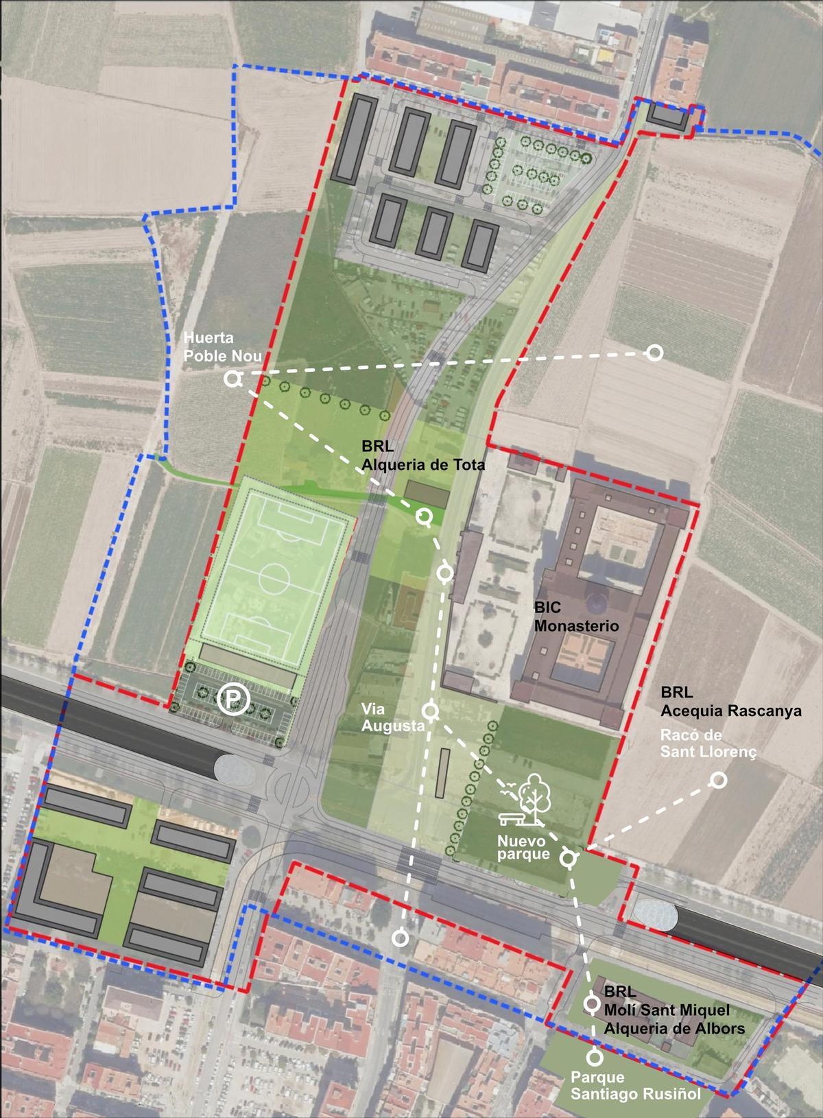 Plano propuesto por los vecinos para San Miguel de los Reyes.