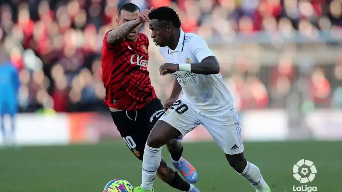 Vinicius, durante el partido disputado el pasado 5 de febrero en Son Moix.