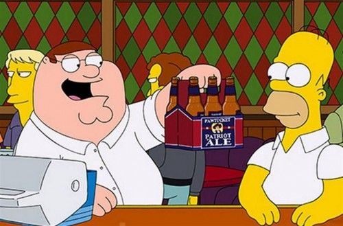 Imágenes del 'crossover' entre Los Simpson y Padre de Familia