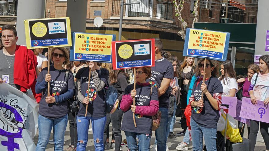 Manifestación contra el veto parental en Murcia.