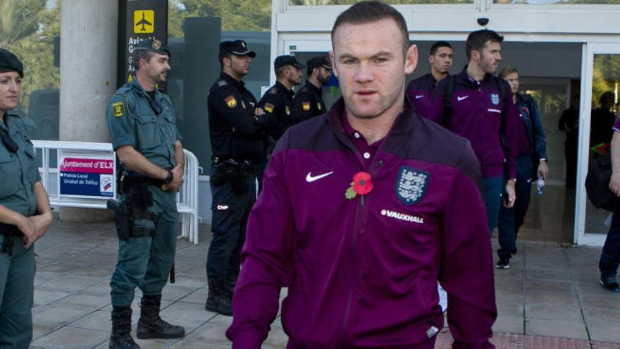 Rooney a su llegada.