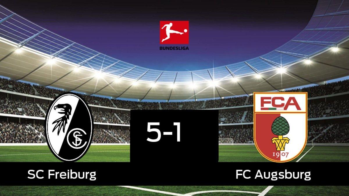 Sólido triunfo para el equipo local: SC Freiburg 5-1 FC Augsburg