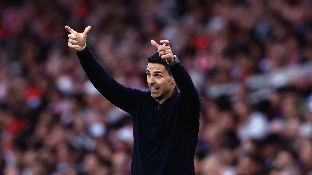 Arteta, durante el Arsenal-Fulham
