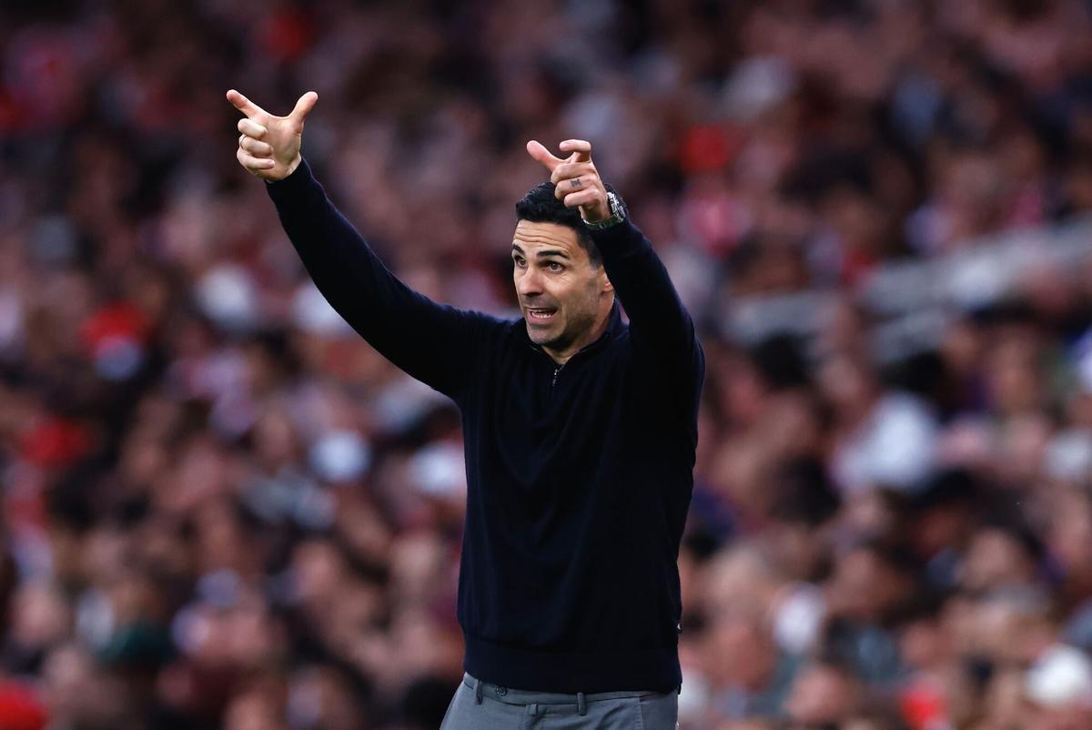 Arteta, durante el Arsenal-Fulham