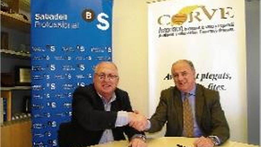 Conveni entre CORVE i Banc de Sabadell