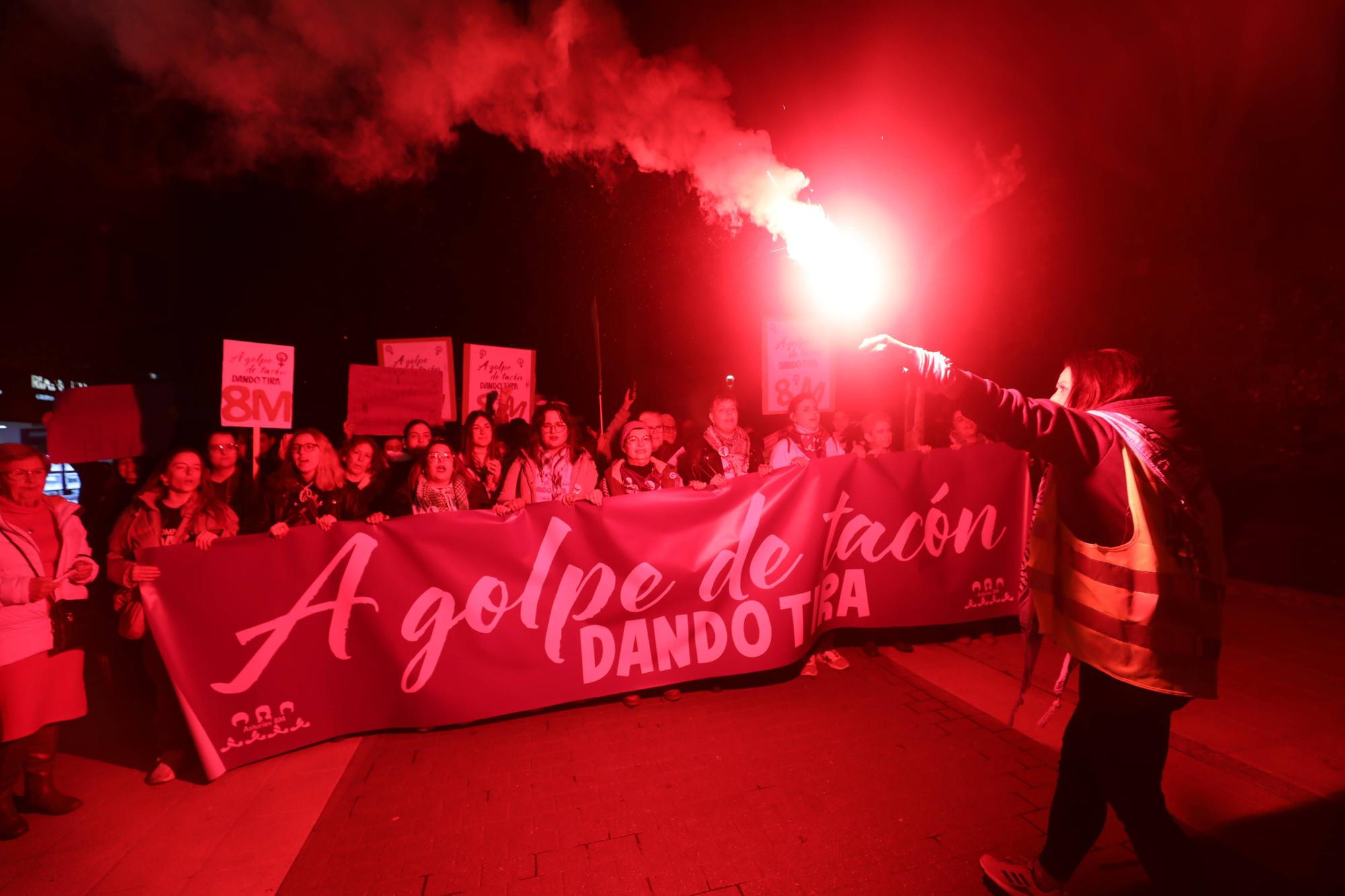 Así fue la manifestación del 8 M en Langreo