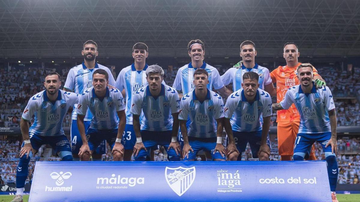 El once del Málaga CF en La Rosaleda frente al Deportivo