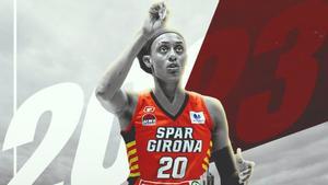 Brittney Skyes en su anuncio de fichaje por el Uni Girona