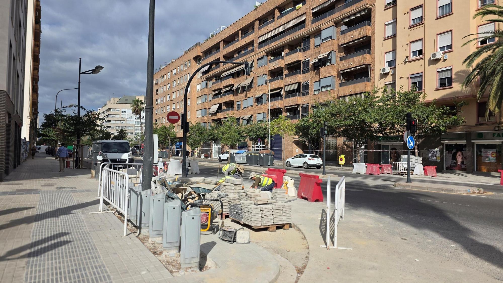Obras masivas de carriles bici en Patraix y Jesús