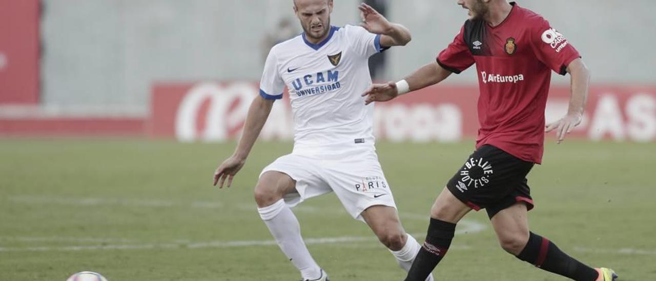 Damià Sabater, en el partido contra el UCAM Murcia el pasado septiembre.