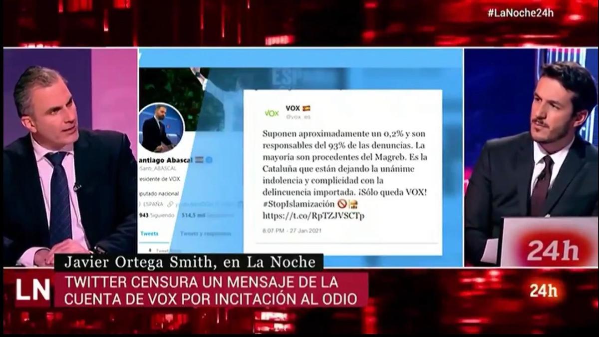 Diego Losada desmunta Ortega Smith amb dades reals sobre delinqüència