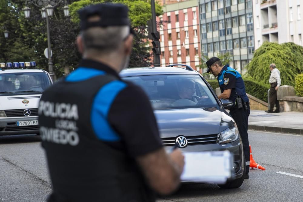 Control de alcoholemia de la Policía de Oviedo