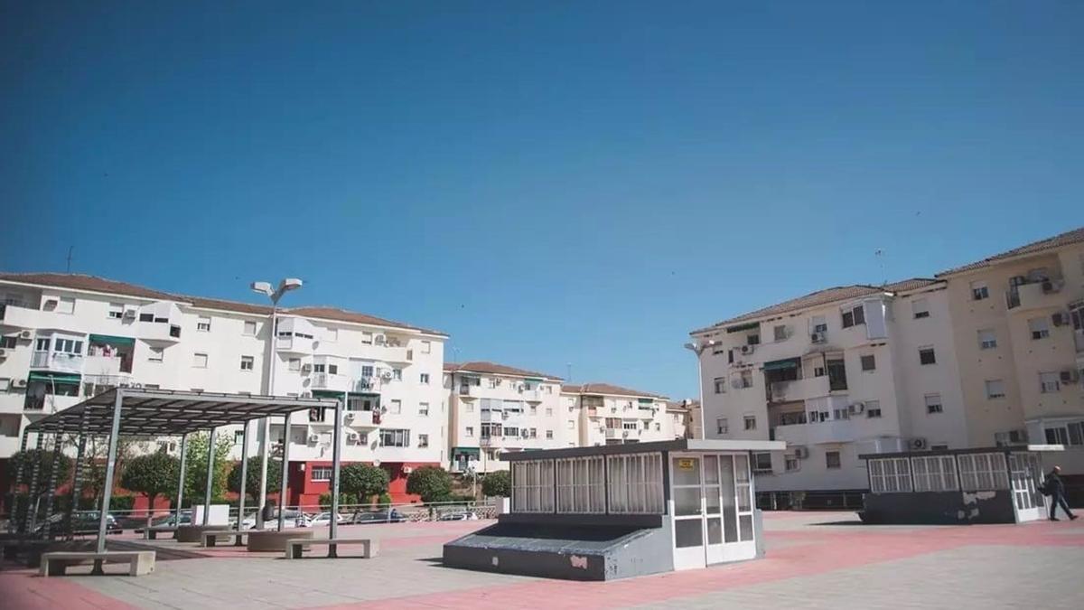 La plaza de Gabriel y Galán de Mérida.