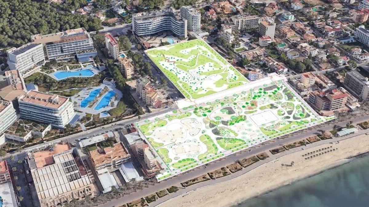 El antiguo Dino Golf de s'Arenal será una gran zona verde.