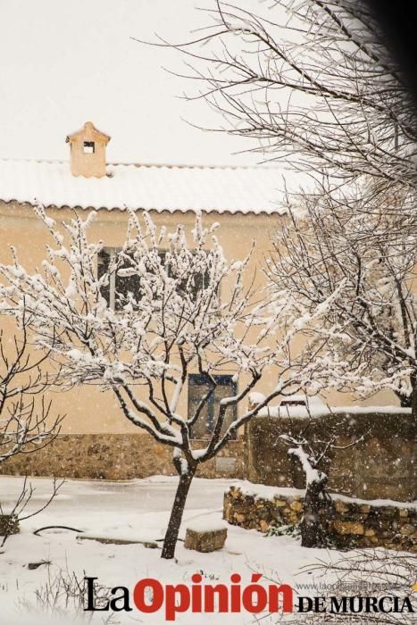 Nieve en las pedanías altas del Noroeste