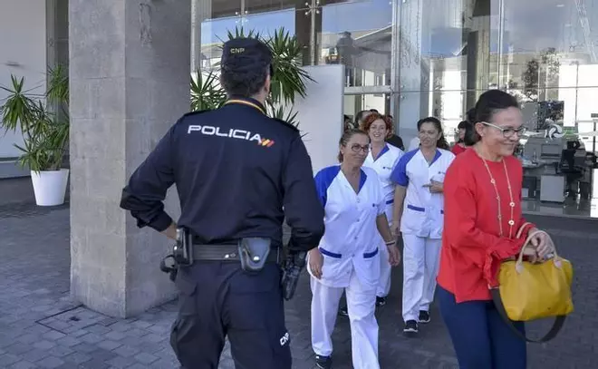 Simulacro de incendio en las instalaciones de la Autoridad Portuaria