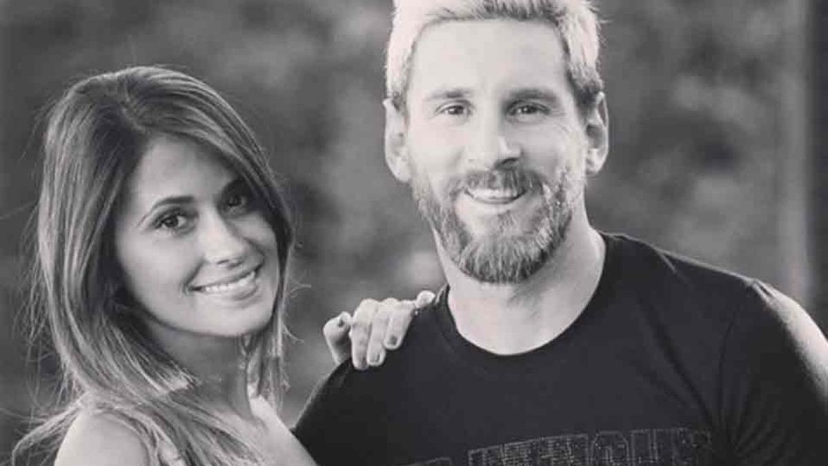 Antonela, junto a Leo Messi