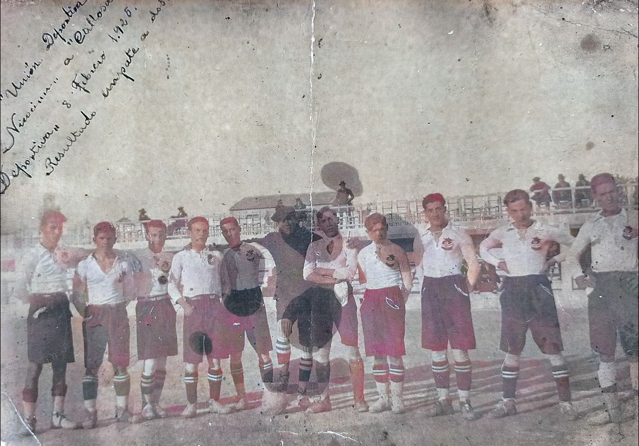 Callosa Deportiva el 8 de febrero de 1925. Alineación: Pistola, Francés, Sixto, Ratete, Rafael Ros, Juanico, Manresa, Pepiche, Perico, Maciá y Tomás