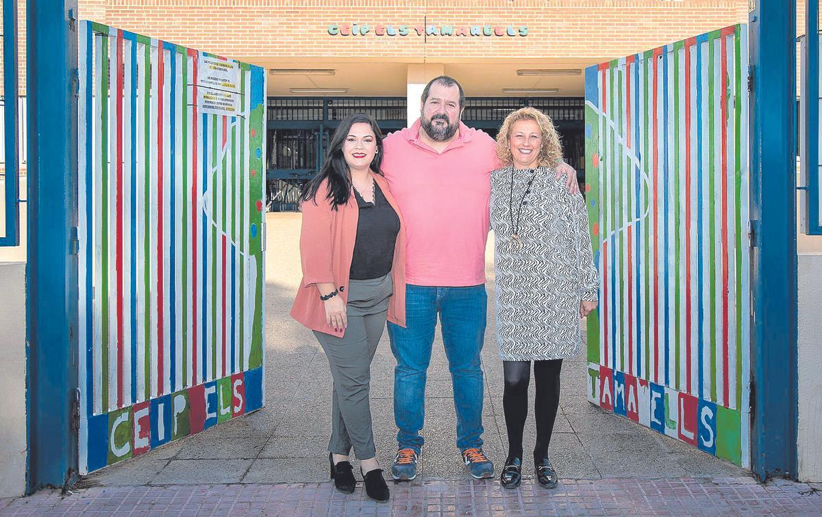 El equipo directivo del CEIP Els Tamarells, en El Arenal.