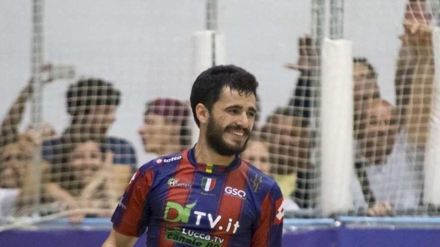 Pablo Cancela, durante el último partido de la final de la liga italiana contra el Lodi.