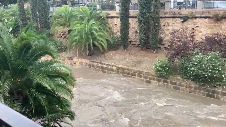 Der Sturzbach Sa Riera in Palma am Dienstagnachmittag (19.9.)