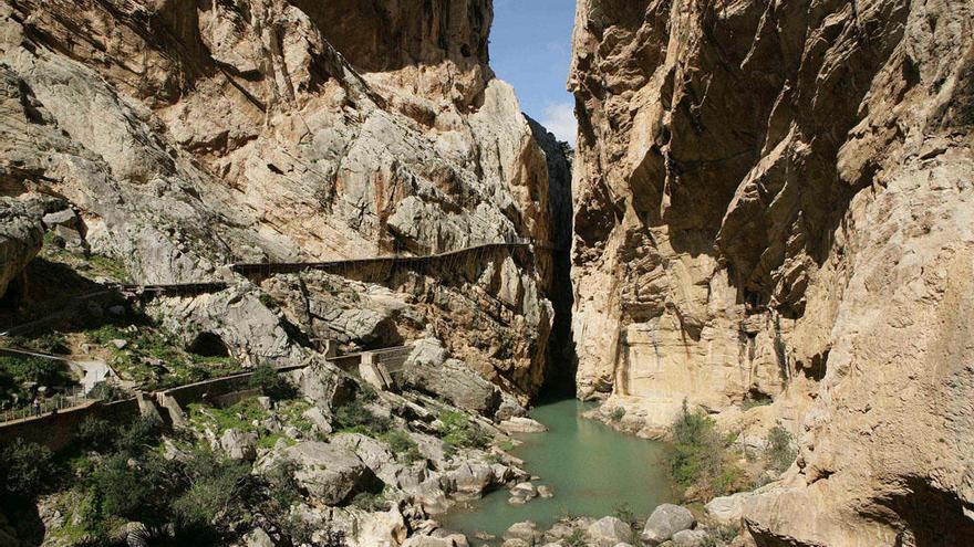 Una imagen del Caminito del Rey, en el Desfiladero de los Gaitanes.