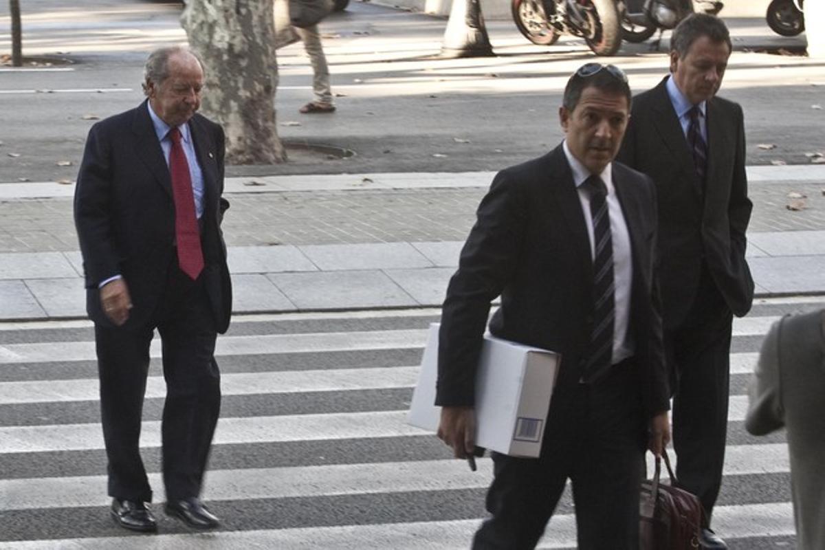 Josep Lluís Núñez arriba a l’Audiència de Barcelona, l’octubre del 2011. Josep Lluís Núñez arriba a l’Audiència de Barcelona, l’octubre del 2011.