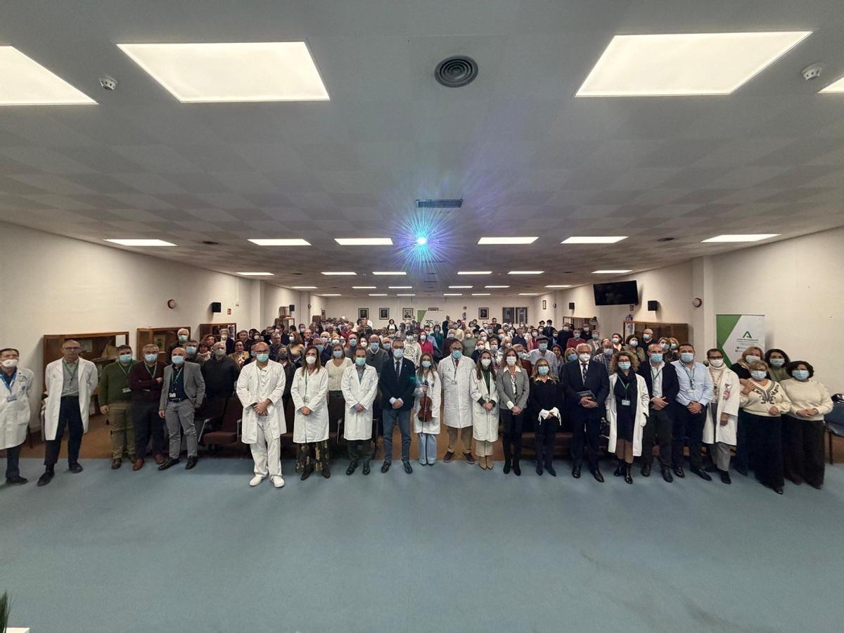 Imagen del homenaje a los jubilados del Clínico.