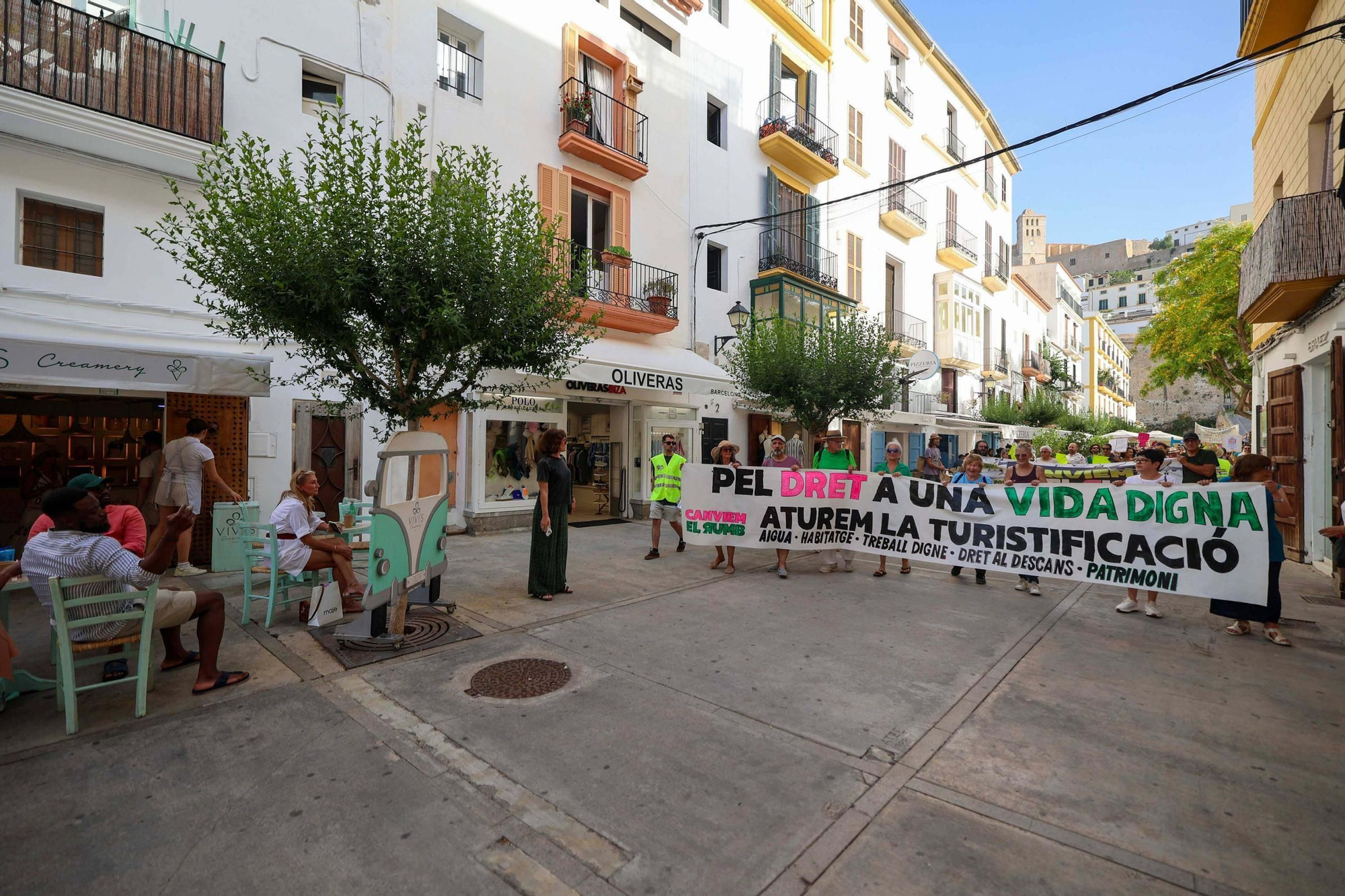 Manifestación contra la masificación turística en Ibiza