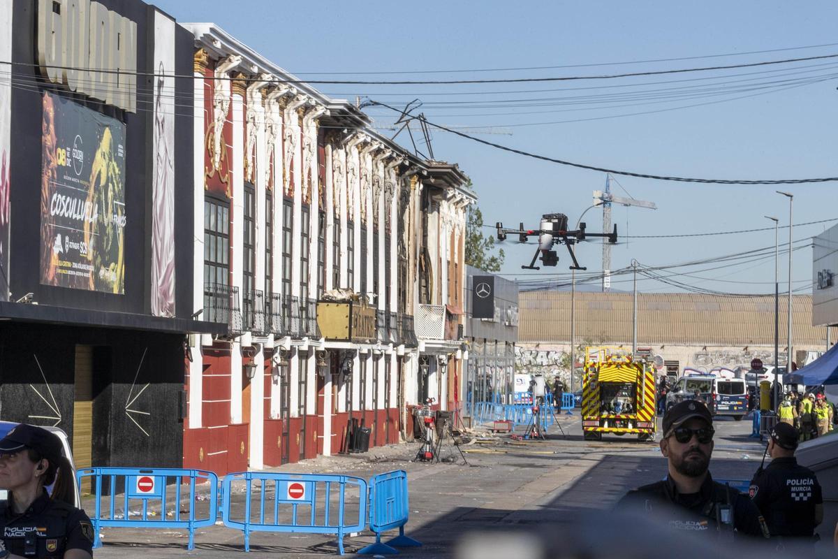 Los locales de Murcia afectados por el incendio.