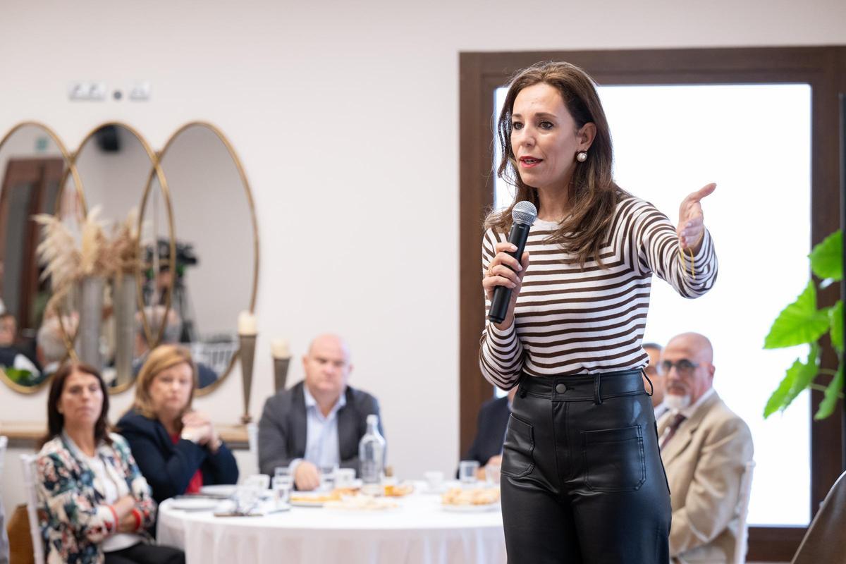 La consejera canaria de Turismo, Jéssica de León, durante la conferencia que ofreció este miércoles en Fuerteventura.