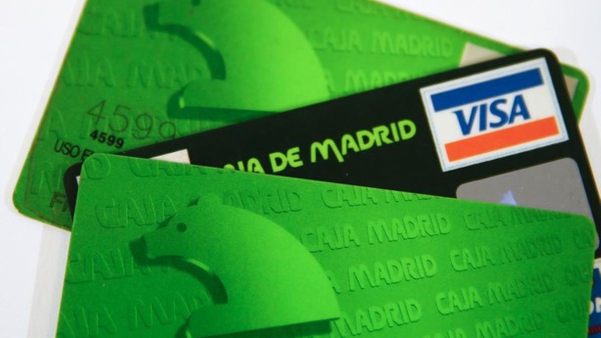 Tarjetas de crédito de Caja Madrid.